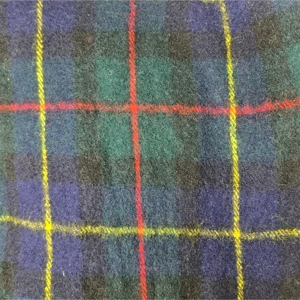 Vintage Highland Home Industries 100% Lambswool MacLeod Tartan Plaid Scarf